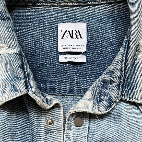 ZARA jean jacket, Relaxed fit, size L - Picture 3 of 7